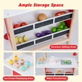 thumbnail image 3 of OLAKIDS Wooden Grocery Store Marketplace Toy, Supermarket Pretend Play, Extra Storage 6 Ice Creams Scales Bells Chalkboards, Fun Indoor Farmer's Market Stand Set Gift for Ages 3+, 3 of 9