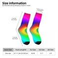 thumbnail image 5 of Colorful Tie Dye Stockings Women Men Swirl Art Socks Medium Soft Retro Socks Spring Runni, 5 of 7