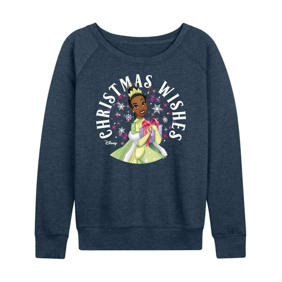 Disney - Christmas Wishes Tiana - Women's Lightweight French Terry Long Sleeve Shirt