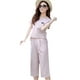 thumbnail image 4 of Conjunto de ropa, conjunto de ropa de verano con pantalones sueltos de manga corta a la moda para mujer, estética elegante, 4 of 9