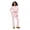 Pink, variant on Women's 2-Piece Cropped Zip-Up Fleece Hoodie and Flare Jogger Set, Pink, XS-XL