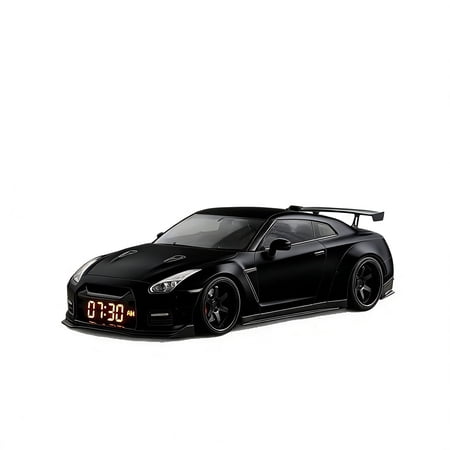 Car Alarm Clock Sports Car LED Digital Desk Clock Gift for Car Lovers Decorative Nightstand Clock with Light Effects