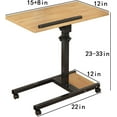 thumbnail image 3 of Mobile Adjustable Height Laptop Stand PC Computer Portable Notebook Swivel Laptop Desk Rolling Table Desk Cart Tiltable with Wheels Casters& Mouse Pad Table, 3 of 5