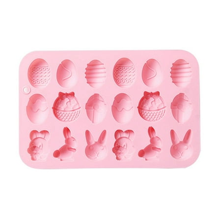 

Easter Silicone Mold DIY Dessert Pastry Mould Easter Egg Bunny Molds Biscuits Cake Candy Chocolate Baking Mold 18 Cavity Fondant Mold Tools Holiday Accessories