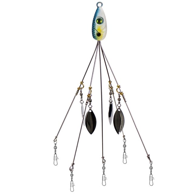 HLONK 18g 5 Arm Alabama Rig Head Umbrella Fishing Group Lures Bass Swimming Baits