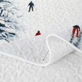 thumbnail image 5 of Erosebridal Ski Cabin Winter Twin Quilt Set for Girls Boys, Pine Mountain Snow Landscape Twin Coverlet Set, 2 Pieces, 5 of 7