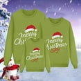 thumbnail image 2 of Linfrsh Matching Family Christmas Pajamas Matching Christmas Sweatshirts for Family Xmas O-Neck Pullover Tops Casual Jumper for Mom Dad Clothes Green,S, 2 of 7