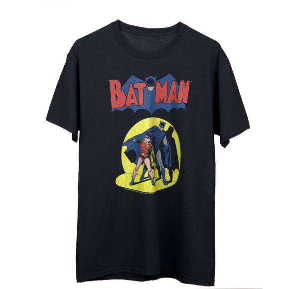 Batman and Robin Retro Spotlight T-Shirt-3XLarge