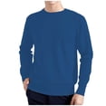thumbnail image 4 of Afdoent Men's Crewneck Sweater Winter Long Sleeve Solid Color Fashion Business Pullover Knit Top Sweater For Men, 4 of 4
