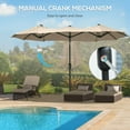 Outsunny Doublesided Patio Umbrella with Tilt Outdoor Umbrella