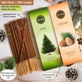 thumbnail image 2 of Cedar & Pine - Combo Pack of Incense Sticks - 100 Insence-Sticks of Each Scent - Total 200 Inscents - Natural Insense Made with Non Toxic Ingredients and Essential Oils, 2 of 3