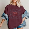thumbnail image 2 of Gunia Halloween T Shirt Women Pumpkin Graphic Print Short Sleeve Crew Neck Casual Loose Thanksgiving Tops Tee Shirts Brick Red S-3Xl, 2 of 6
