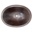 thumbnail image 4 of SimplyCopper 19" Rustic Oval Copper Bathroom Sink Undermount or Drop-In, 4 of 4