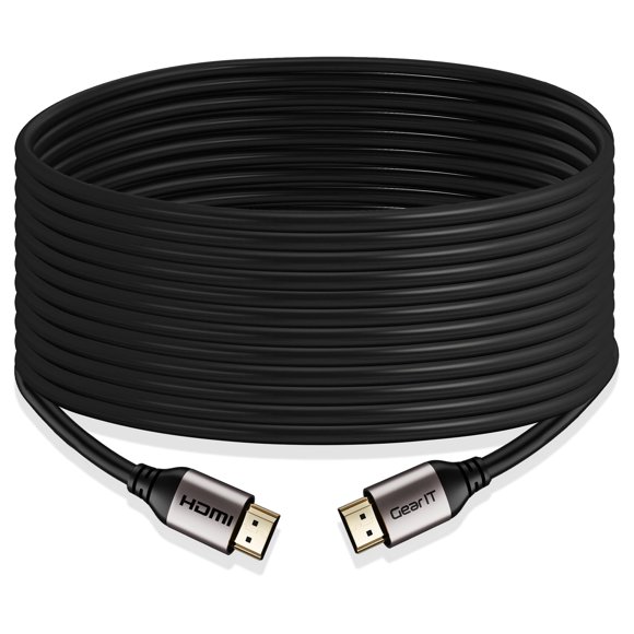Cable HDMI GearIt 4K HDMI 2.0b de 18 Gbps con clasificación CL3 de 15 m, negro