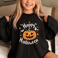 thumbnail image 6 of YUANxueke Boys & Girls Fleece Sweatshirt, Long Sleeve Cute Pumpkin Print Oversized Shirt, Casual Crewneck Loose Fit Pullover, 6 of 6