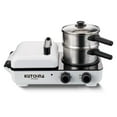 thumbnail image 1 of Stainless Steel Aroma Breakfast Maker Machine 5 In 1 - White, 1200 Watts, Non Stick | Multifunctional Sandwich Maker - Idli Maker, Egg Boiler, Dhokla Maker With Steamer, Momo Steamer, 1 of 4