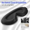 thumbnail image 5 of Finvizo Sleep Mask for Adult Blindfold Silk Eye Mask Cover, Black, 5 of 7