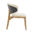 thumbnail image 3 of Modrest Chance Contemporary Cream Fabric and Brown Leatherette Walnut Dining Chair, 3 of 3