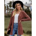 thumbnail image 3 of ORUYROP Cardigan Mode Automne 2023 pour Femmes Léger Ouvert devant Décontracté Long avec Poches, 3 of 7