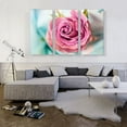 thumbnail image 2 of ARTCANVAS Rose With Leaves Home decor Canvas Art Print - Size: 60" x 40" (1.50" Deep) (3-Piece), 2 of 9