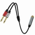 thumbnail image 4 of 6.35mm TRS Stereo Female Plug to 2 6.35mm Male TS Mono Jack Audio Speaker Adapter,6.35mm Audio Speaker Splitter Cable, 4 of 11