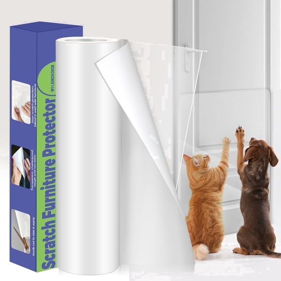 Cat Anti Scratch Tape Door Protector from Dog Scratching(Transparent,7.87" x 6.56FT)