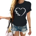 thumbnail image 2 of Pxiakgy Vente Chaude! T-Shirt Trèfle de la Saint-Patrick pour Femmes Chanceux Irlandais Manches Courtes T-Shirt Graphique Trèfle Mode Décontractée Imprimé Amour Col Rond Manches Courtes T-Shirt, 2 of 4
