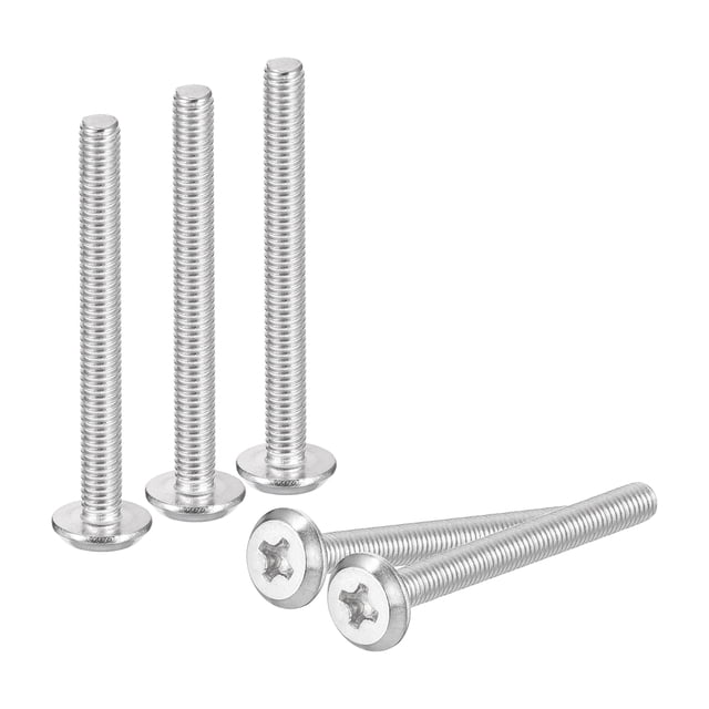 Uxcell M3x30mm Vis de Tête de Phillips Tête Ronde Plate, Lot de 10 Vis de Machine d'Entraînement en Acier Inoxydable 304