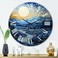 thumbnail image 3 of Designart "Snowy Peaks in the Winter Landscape I" Landscapes Oversized Wall Clock, 3 of 5