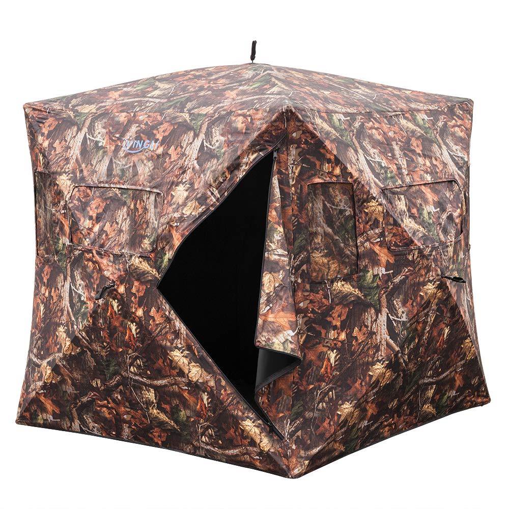 Ktaxon 65"H Hunting Blind Ground Blinds,Pop Up Portable Hunt Box Blinds,TwoPerson Hunt Tent