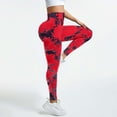 thumbnail image 4 of TTUHYWXI Yoga Pants Women Seamless Butt Lifting Train Control Celsior Compression Leggings Anti Cellulite (Red,S), 4 of 7