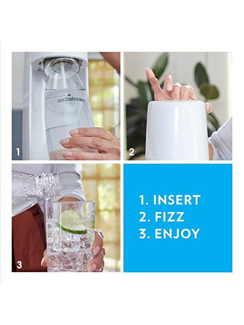 SodaStream Jet Sparkling Water Maker, 60L CO2 Cylinder, 1L Bottle