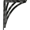 thumbnail image 4 of Ekena Millwork 1 1/2"W x 12"D x 15"H Nevio Wrought Iron Bracket, (Single center brace), Antiqued Warm Silver, 4 of 7