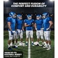 thumbnail image 5 of Exxact Sports Men’s Football Practice Jersey - Pro-Style, Lightweight & Breathable Mesh Football Jersey For Men (Orange , Adult 2XL / 3XL), 5 of 7