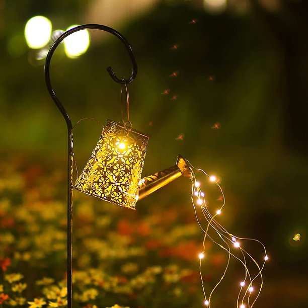 Luz de regadera solar Regadera Luz de cadena LED Ducha de estrella Luz de jardín Luz de ducha de jardín colgante Luz de hadas de cadena LED con energía solar a prueba de agua para patio Patio Camino