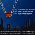 thumbnail image 2 of Gem Stone King 14K Yellow Gold Red Garnet Necklace for Women | 2.13 Cttw | Gemstone January Birthstone | Oval 9X7MM | With 18 inch Chain, 2 of 6