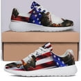 thumbnail image 3 of Fourth Of July Baseball Print Sneakers Lightweight Comfortable Running Shoes for Men Women White Size 11.5, 3 of 7