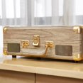 thumbnail image 4 of Arkrocket Curiosity Suitcase Bluetooth Turntable with Built-in Speakers, Gray Wood Grain, 4 of 5