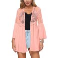 thumbnail image 1 of Txlixc Suéter de cardigan femenino, malla de ganchillo, manga larga esponjosa Txlixc moda, 1 of 6