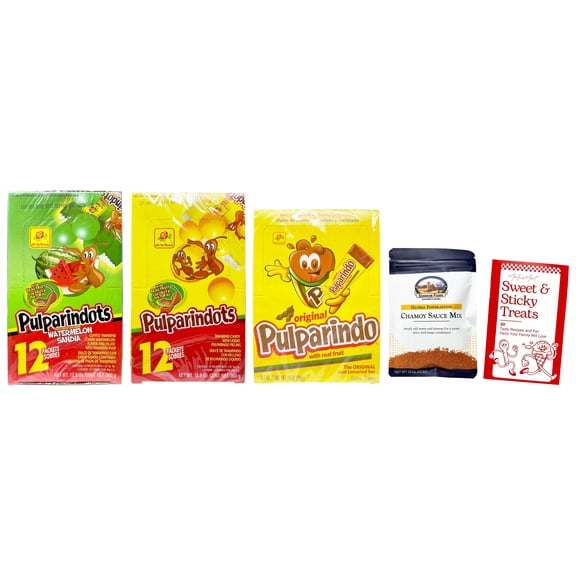 Pulparindots Tamarind Candies - 3 Flavors - (1) Box Each: Tamarind Watermelon, Tamarind & Pulparindo, Tamarind Bar | MerlinsMart Zine & Shawhan Farms Chamoy Sauce Mix