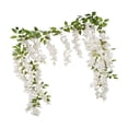 thumbnail image 2 of 6 Feet 10 Branches White Artificial Wisteria Flowers Hanging Vine for Home Garden Wedding Decor, by Bradem, 2 of 4