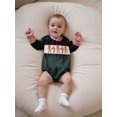 thumbnail image 4 of Rovasas Baby Christmas Romper Gingerbread Man Embroidery Long Sleeve Jumpsuit, 4 of 9