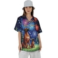 thumbnail image 4 of Happy New Year Rhodesian Ridgeback Family Cheer Winter Midnight Firework Hawaiian Shirt Breathable Summer Unisex Merch Ridgebacks Dog Lover Gifts - 02025, 4 of 6