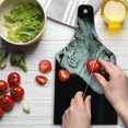thumbnail image 3 of Tiger Cutting Board, Black and White Image of Large Cat Playing with Water Cool Animals Fun Hunter, Tempered Glass Cutting and Serving Board, Wine Bottle Shape, Black Pale Grey, by Ambesonne, 3 of 5