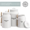 thumbnail image 7 of Barnyard Designs Canister Set for Kitchen Counter, Coffee Tea Sugar Container Ceramic Set, Decorative Canisters, Rustic Farmhouse Canister Jars, White (Coffee/Sugar/Tea), 7 of 7