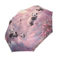 thumbnail image 2 of BZSMCE One-Touch Auto Open Close Rain Umbrella With Creative Panda Playground Pattern, 2 of 7