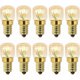 thumbnail image 1 of Set of 10 Salt Bulb 25W E14 T22, Warm White Incandescent 2700K, 160LM, AC 230V, Oven Bulb 25w 300, For Oven, Fridge, Salt Lamp, Grill Ovens, 1 of 5