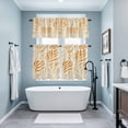 thumbnail image 3 of Orange Beige Abstract Kitchen Curtains Sets for Windows 24 Inch Length, Modern Ombre Vintage Art Rod Pocket Window Treatments Tier Curtains and Valances Set for Bedroom/Bathroom, 3 of 8