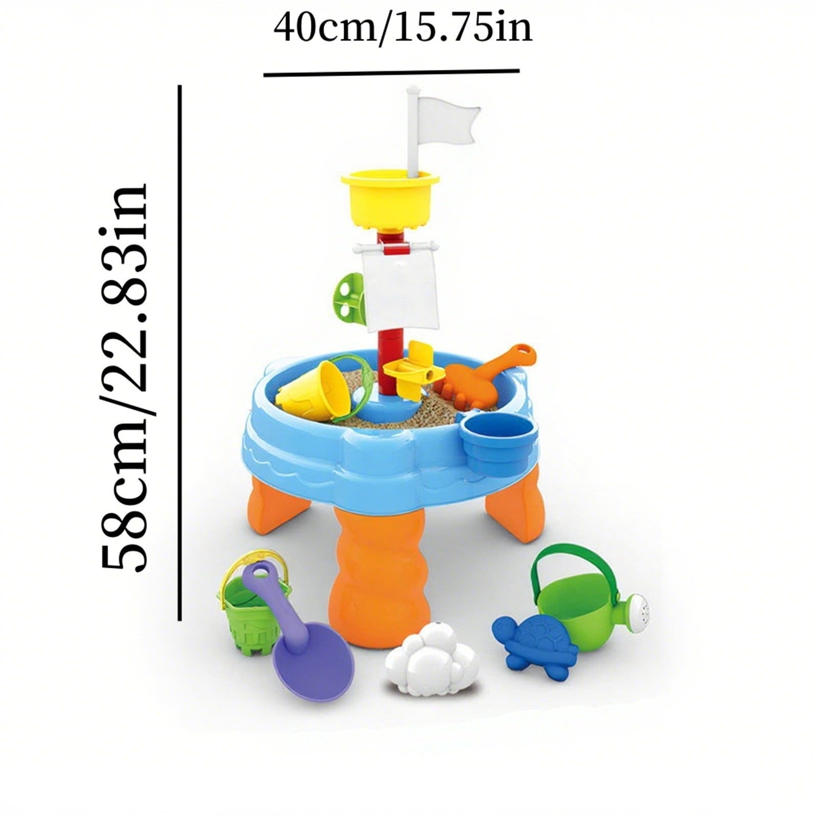 Preschool Water Table Kids Sensory Activity Set with 13 Piece Toy Accessories Outdoor Summer Play Fishing Game for Toddlers and Children