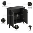 thumbnail image 4 of Salinas Petite Armoire de Rangement avec Portes et Tablettes en Noir Vintage, 4 of 7